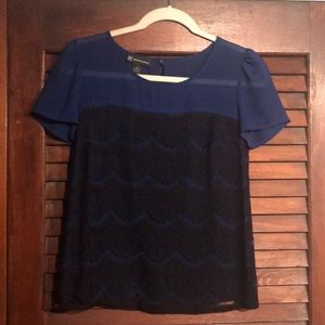 Inc. blouse with lace